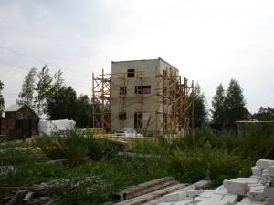 Wood Patchwork House - Construction 5 - Interior Architecture Art